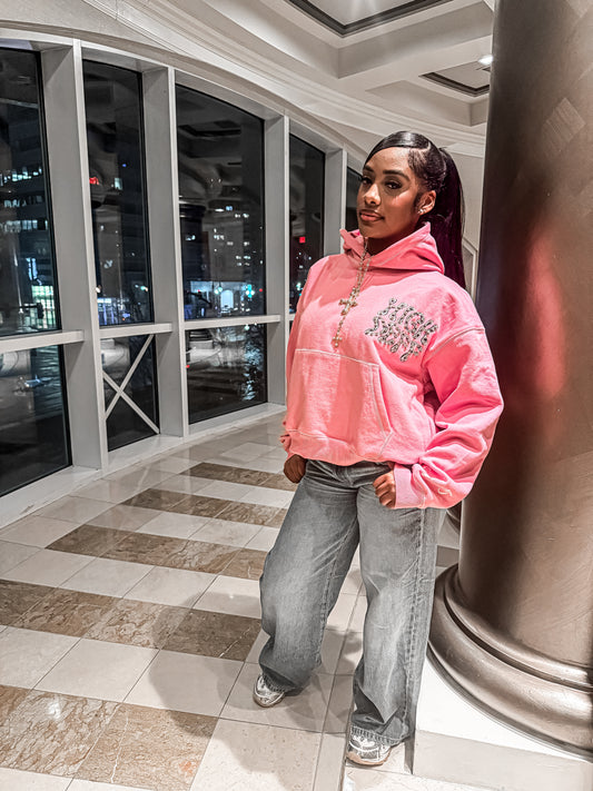 Pink VVs Diamond Hoodie